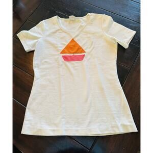 Vintage Hang Ten Charlie's Girls Inc RARE Knit Stitched Sailboat T-Shirt USA M